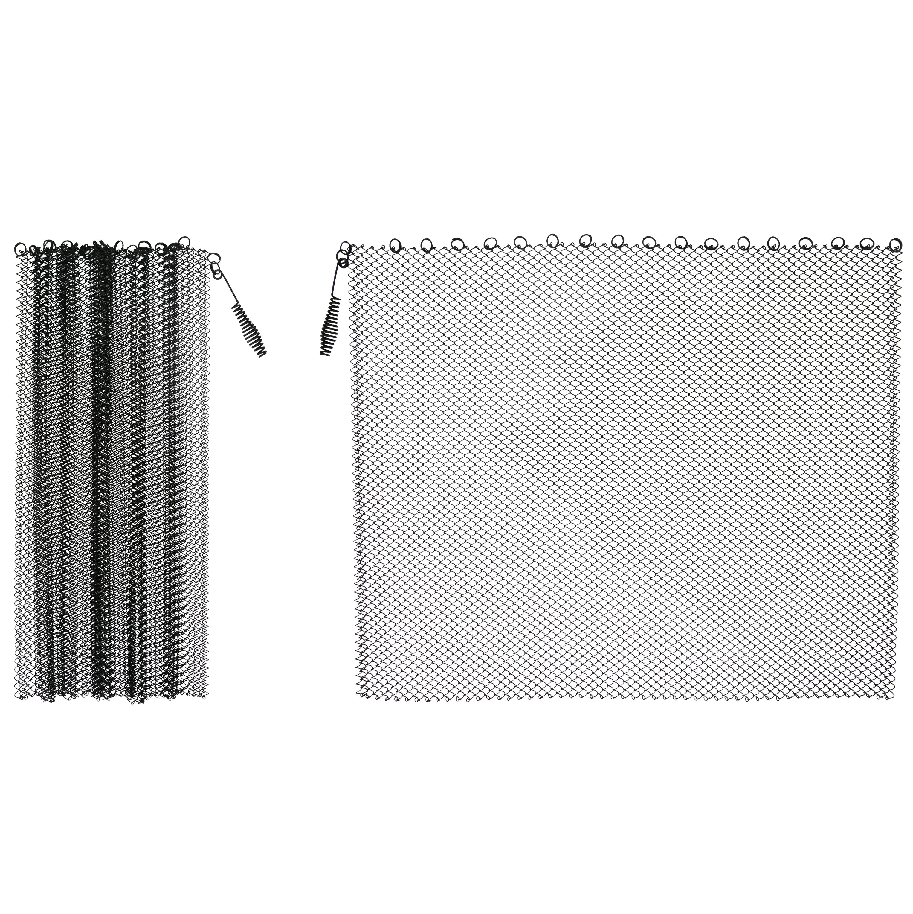 LegendFlame® Fireplace Mesh Screen Curtain 26” High, Two 24 Wide