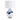 Drip Glass Table Lamp, 25" Modern Accent Lamp with White Drum Shade, Abstract Ceramic-Look Finish for Living Room, Bedroom or Office